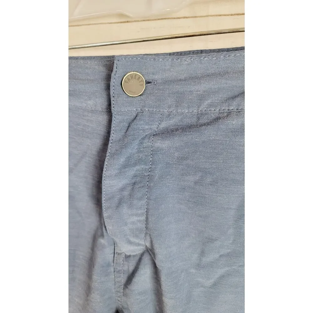 Faherty All Day Shorts Hybrid Performance Shorts in Blue, sz 34